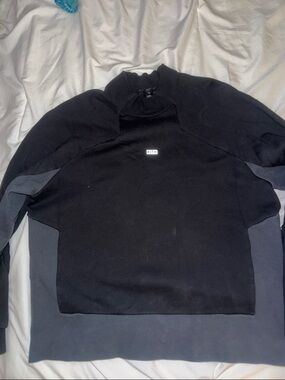 Kith Men's Black & Charcoal Crewneck Mock Sweater Adidas Terrex